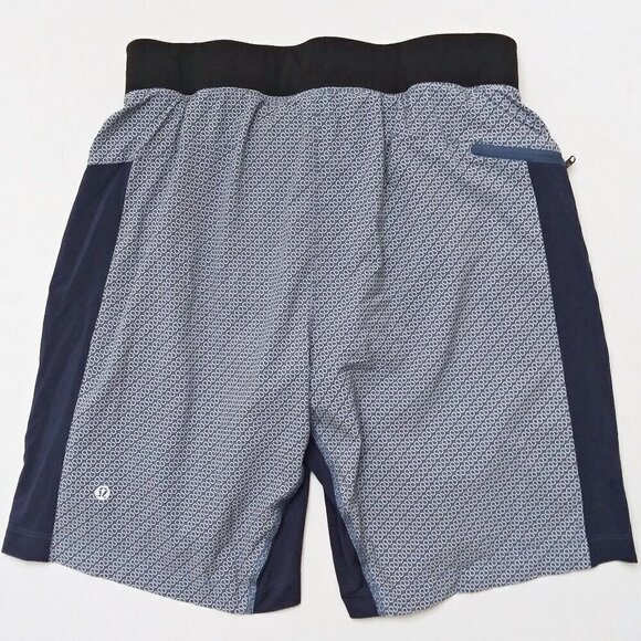 LULULEMON T.H.E Short 9" LINER Logo Print Performance Training Gym Shorts Sz M - Picture 4 of 9